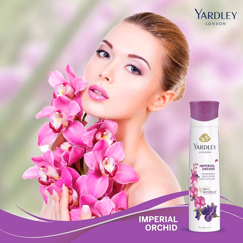 اسپری خوشبوکننده بدن گل ارکیده یاردلی yardley