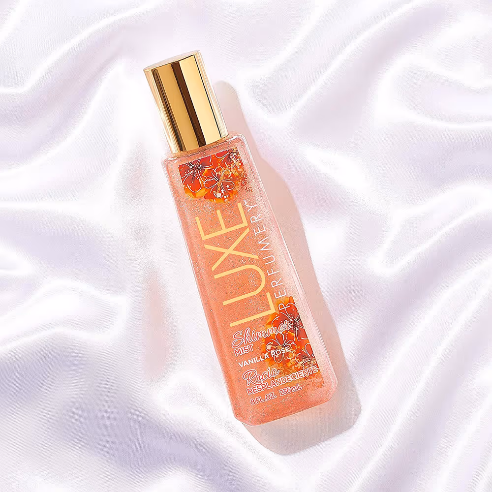 بادی اسپلش وانیل و گل رز لوکس شیمر luxe
