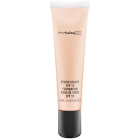 کرم پودر مک استدیو اسکالپ شماره NW15 بژ روشن با هلویی خنثی مدل Mac Sculpt Fond de Teint