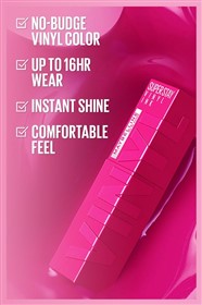 رژ لب مایع براق میبلین وینیل Maybelline Super Stay Vinyl شماره 145