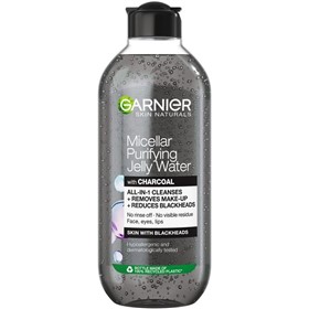 ژل میسلار واتر پاک کننده صورت و آرایش زغالی گارنیه Garnier Purifying Charcoal حجم 400 میلی لیتر