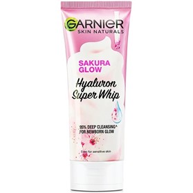 فوم شوینده و درخشان کننده شکوفه های گیلاس گارنیه Garnier Sakura Super Whip Foam حجم 100 میلی لیتر