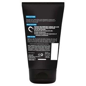 اسکراب زغالی ضد جوش صورت آقایان لورال LOreal Pure Carbon حجم 100 میلی لیتر