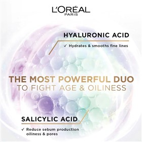 ژل شوینده پوست چرب هیالورونیک اسید لورال LOreal Hyaluron Oil Control حجم 200 میلی لیتر