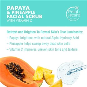 اسکراب روشن کننده صورت پاپایا و آناناس پتال فرش Petal Fresh Papaya Scrub حجم 200 میلی لیتر