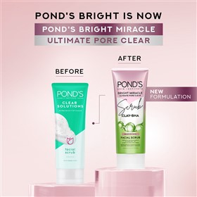 اسکراب ضد جوش صورت پوندز Ponds BHA Clay وزن 100 گرم