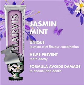 خمیردندان گل یاس و نعناع مارویس Marvis Jasmine Mint حجم 85 میلی لیتر
