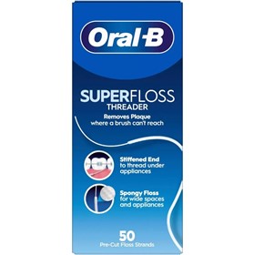 نخ دندان ارتودنسی اورال بی سوپر فلاس Oral B Super Floss بسته 50 عددی