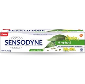 خمیردندان گیاهی دندان های حساس سنسوداین Sensodyne Herbal وزن 100 گرم