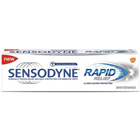 خمیردندان تسکین دهنده سریع و سفیدکننده سنسوداین رپید Sensodyne Rapide Blancheur حجم 75 میلی لیتر