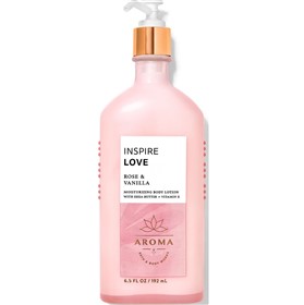 لوسیون بدن بث اند بادی ورکس Inspire Love Rose Vanilla حجم 192 میلی لیتر