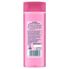 ژل دوش گل رز پئونی کارکس Carex Peony Blossom حجم 500 میلی لیتر