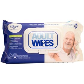 دستمال مرطوب پاک کننده بزرگسال دافی مدل Adult Wipes بسته 100 عددی