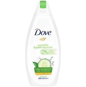 شامپو بدن شاداب کننده خیار و چای سبز داو Dove Cucumber Green Tea Arabia حجم 500 میلی لیتر