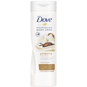 لوسیون بدن داو حاوی شی باتر و وانیل Dove Purely Pampering حجم 400 میلی لیتر