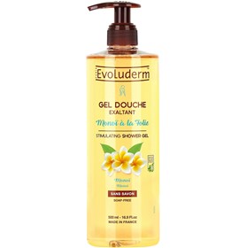 ژل دوش گل یاس و نارگیل مونوی اولودرم Evoluderm Monoi حجم 500 میلی لیتر