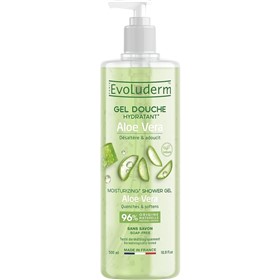 ژل دوش آلوئه ورای اولودرم Evoluderm Aloe Vera حجم 500 میلی لیتر