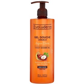 ژل دوش روغن آرگان اولودرم Evoluderm Argan Divin حجم 500 میلی لیتر