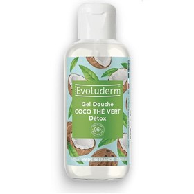 ژل دوش آب نارگیل و چای سبز اولودرم Evoluderm Coco Detox حجم 100 میلی لیتر