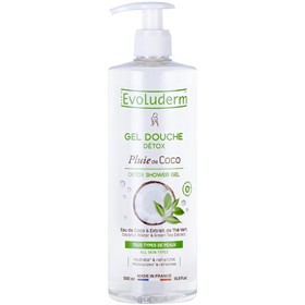 ژل دوش آب نارگیل و چای سبز اولودرم Evoluderm Pluie de Coco حجم 500 میلی لیتر