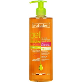 ژل دوش گلیسیرین و شی باتر اولودرم Evoluderm Surgras حجم 500 میلی لیتر