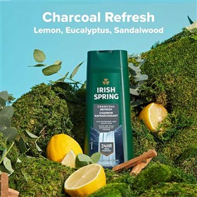 شامپو بدن ایریش اسپرینگ شارکل Irish Spring Charcoal Refresh حجم 591 میلی لیتر