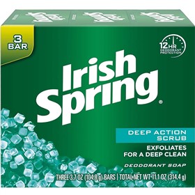 صابون خنک کننده و اسکراب دار ایریش اسپرینگ Irish Spring Deep Action Scrub بسته 3 عددی