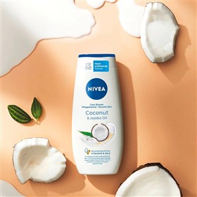 شامپو بدن شیر نارگیل و جوجوبا نیوا Nivea Coconut حجم 250 میلی لیتر