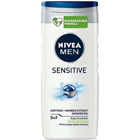 ژل دوش پوست حساس آقایان نیوا Nivea Men Sensitive حجم 250 میلی لیتر