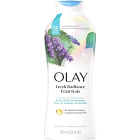 شامپو بدن روشن کننده درخت توس و لاوندر اولی Olay Birch Water Lavender حجم 650 میلی لیتر