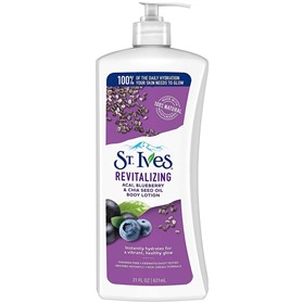 لوسیون بدن آسای و بلوبری سینت ایوز St Ives Revitalizing Acai Blueberry حجم 621 میلی لیتر