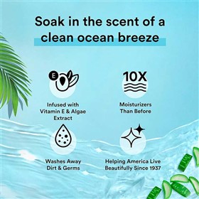 شامپو بدن شاداب کننده سواو Suave Ocean Breeze حجم 1 لیتر