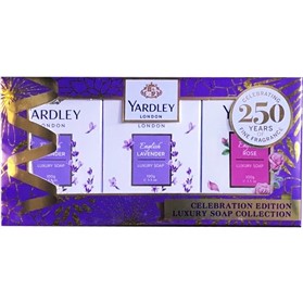 بسته 3 عددی صابون لاوندر و گل رز یاردلی Yardley English Lavender وزن 300 گرم