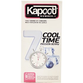 کاندوم 7 کاره خنک کاپوت Kapoot 7 Cool Time بسته 12 عددی