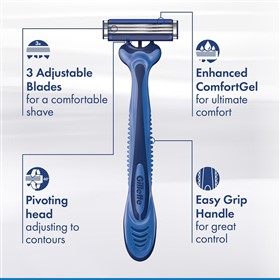 خودتراش ژیلت بلو تری کامفورت Gillette Blue 3 Comfort بسته 3 عددی