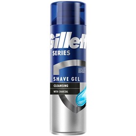 ژل اصلاح زغالی ژیلت Gillette Cleansing Charcoal حجم 200 میلی لیتر