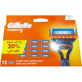تیغ اصلاح یدک ژیلت فیوژن Gillette Fusion5 بسته 12 عددی