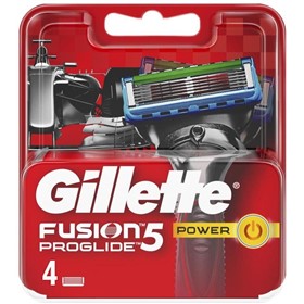 تیغ اصلاح یدک ژیلت فیوژن پروگلید پاور Gillette Fusion Proglide Power بسته 4 عددی