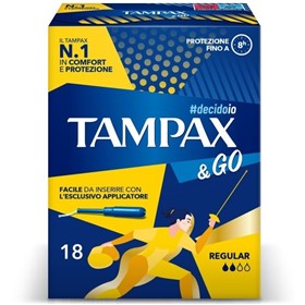 تامپون تامپکس Tampax and Go Regular تعداد 18 عدد