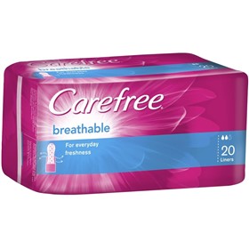 پد بهداشتی روزانه کرفری Carefree Breathable Unscented تعداد 20 عدد