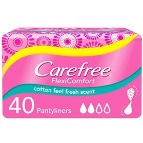 پد بهداشتی روزانه کرفری Carefree FlexiComfort Cotton Feel Fresh تعداد 40 عدد