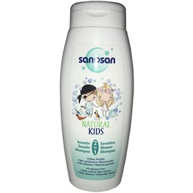 شامپو مو و بدن پوست حساس کودک سانوسان Sanosan Natural Kids Sensitive حجم 250 میلی لیتر