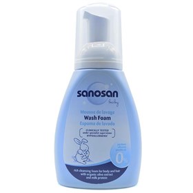 فوم شوینده مو و بدن کودک سانوسان Sanosan Wash Foam حجم 200 میلی لیتر