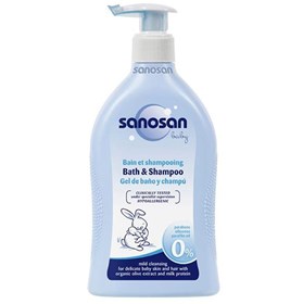 شامپوی مو و بدن کودک سانوسان Sanosan Baby Bath and Shampoo حجم 400 میلی لیتر