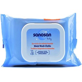 دستمال مرطوب کودک سانوسان Sanosan Baby Moist Wash بسته 15 عددی