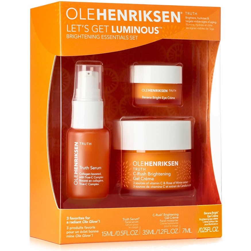 Ole Henriksen Let's Get Luminous Brightening Essentials Set: Truth Serum  15ml + C-Rush Gel Creme 35ml + Eye Creme 7ml