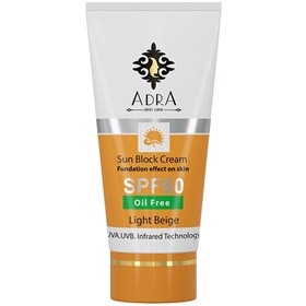 کرم ضد آفتاب بژ روشن آدرا ADRA SPF60 Light Beige حجم 50 میلی لیتر