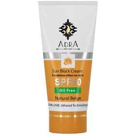 کرم ضد آفتاب بژ طبیعی آدرا ADRA SPF60 Natural Beige حجم 50 میلی لیتر