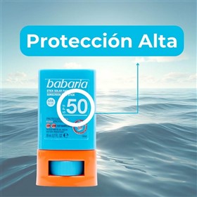استیک ضدآفتاب باباریا رنگ آبی Babaria SPF50 Solar Azul وزن 20 گرم