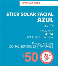 استیک ضدآفتاب باباریا رنگ آبی Babaria SPF50 Solar Azul وزن 20 گرم